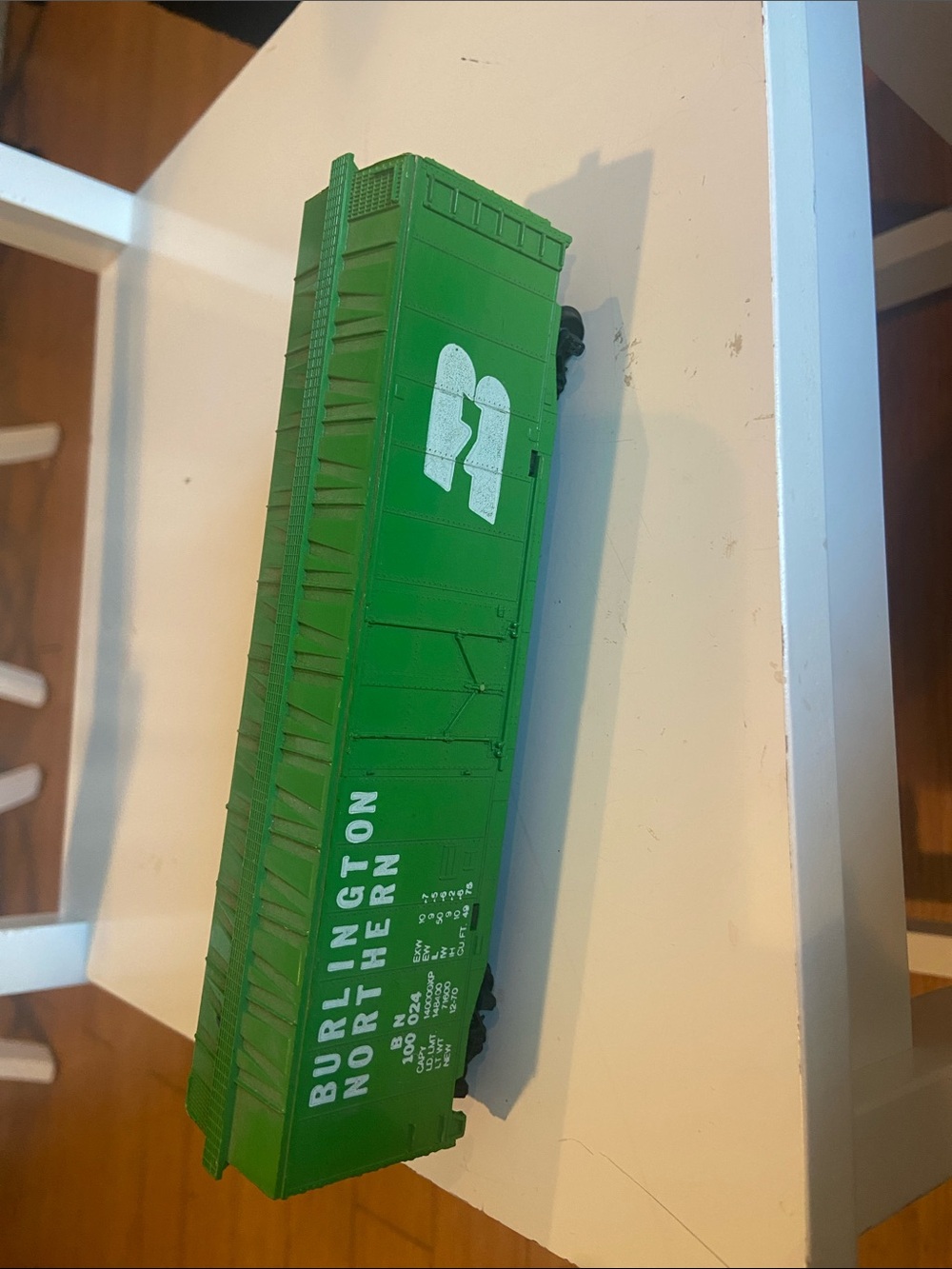 Green Burlington Northern Storage Boxcar - Home Storage & Organization